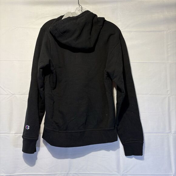 Champion Black Pullover Sweatshirt Hoodie Small Logo Athletic Casual Men’s S - Picture 4 of 7